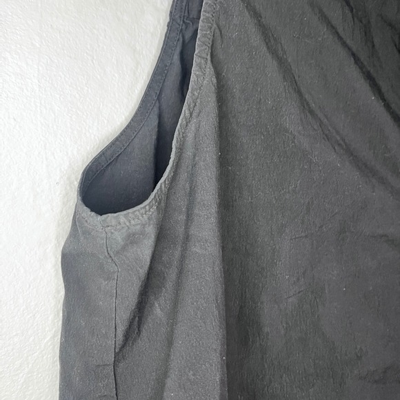 Tuckernuck Black Charlie Sleeveless Collared Button Front Dress XL Cotton Blend - Picture 10 of 11